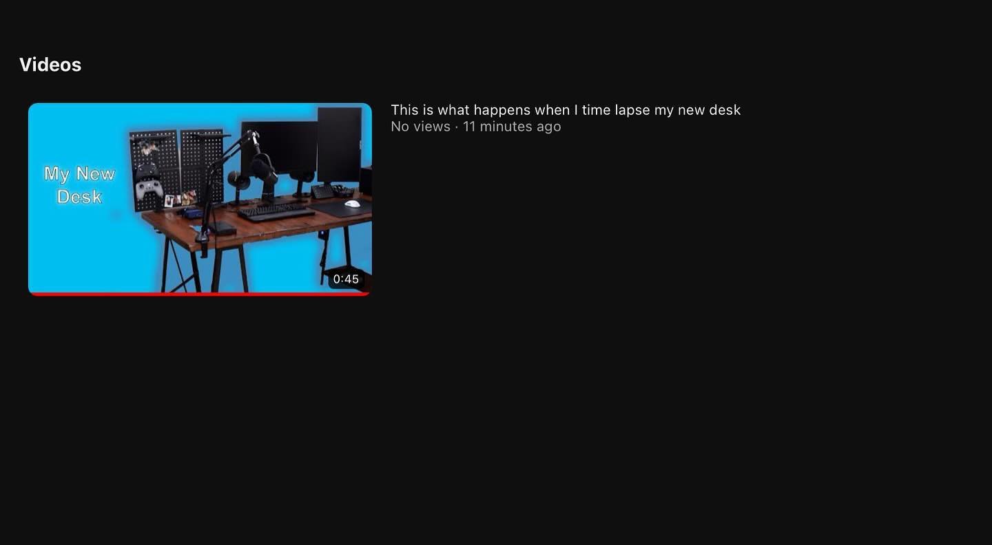 Posted up a new video idea I wanted to test. I got a new desk and felt like it would be fun to put it together with a time lapse. Let me know what you think! #desk #desksetup
#newdeskwhodis 
#youtube