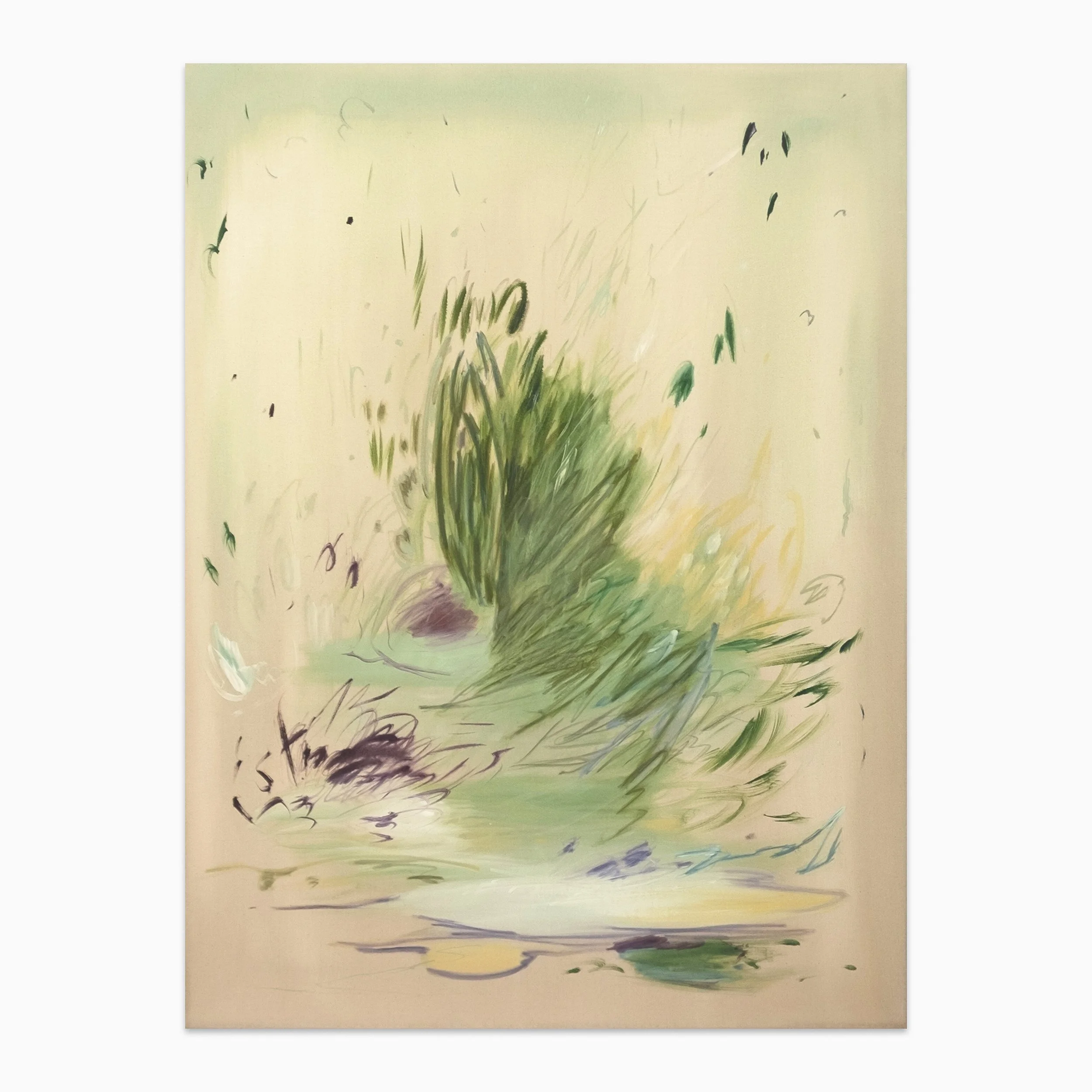 Perna canaliculus - Acrylic, Flashe and ink on muslin,  40h x 30w in