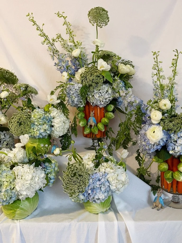 Peter Rabbit Baby Shower Flower Arrangement Carrot Flower Arrangement.jpeg