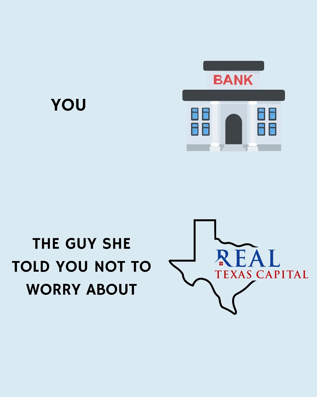 When the bank says &ldquo;Maybe&hellip;&rdquo; and RTX Capital says &ldquo;How soon do you need the cash?&rdquo; 😏💰

&mdash;
🏠 Private Loans For Real Estate Investors

Ricky &amp; Rusty
REAL Texas Capital
📍Funding residential real estate projects