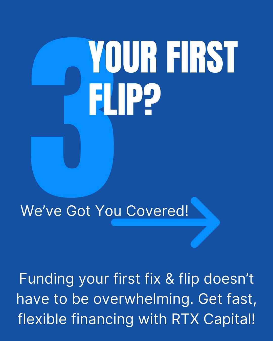 💰 First flip? No problem! 💰

Getting started in real estate investing can feel overwhelming&mdash;but funding doesn&rsquo;t have to be. 🏡💡

At RTX Capital, we specialize in helping first-time fix &amp; flippers secure fast, flexible financing so 