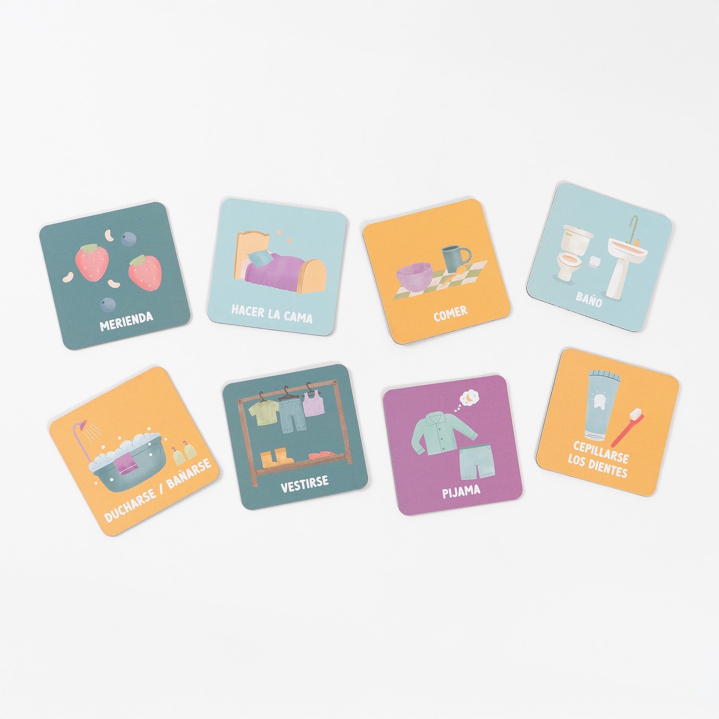 Creamos 6 categor&iacute;as para diferenciar las distintas actividades y momentos del d&iacute;a🤩🌈 

1. H&aacute;bitos y alimentaci&oacute;n: merienda, comer, ba&ntilde;o&hellip;
2. Movimiento y creatividad: bailar, pintar, m&uacute;sica&hellip;
3.