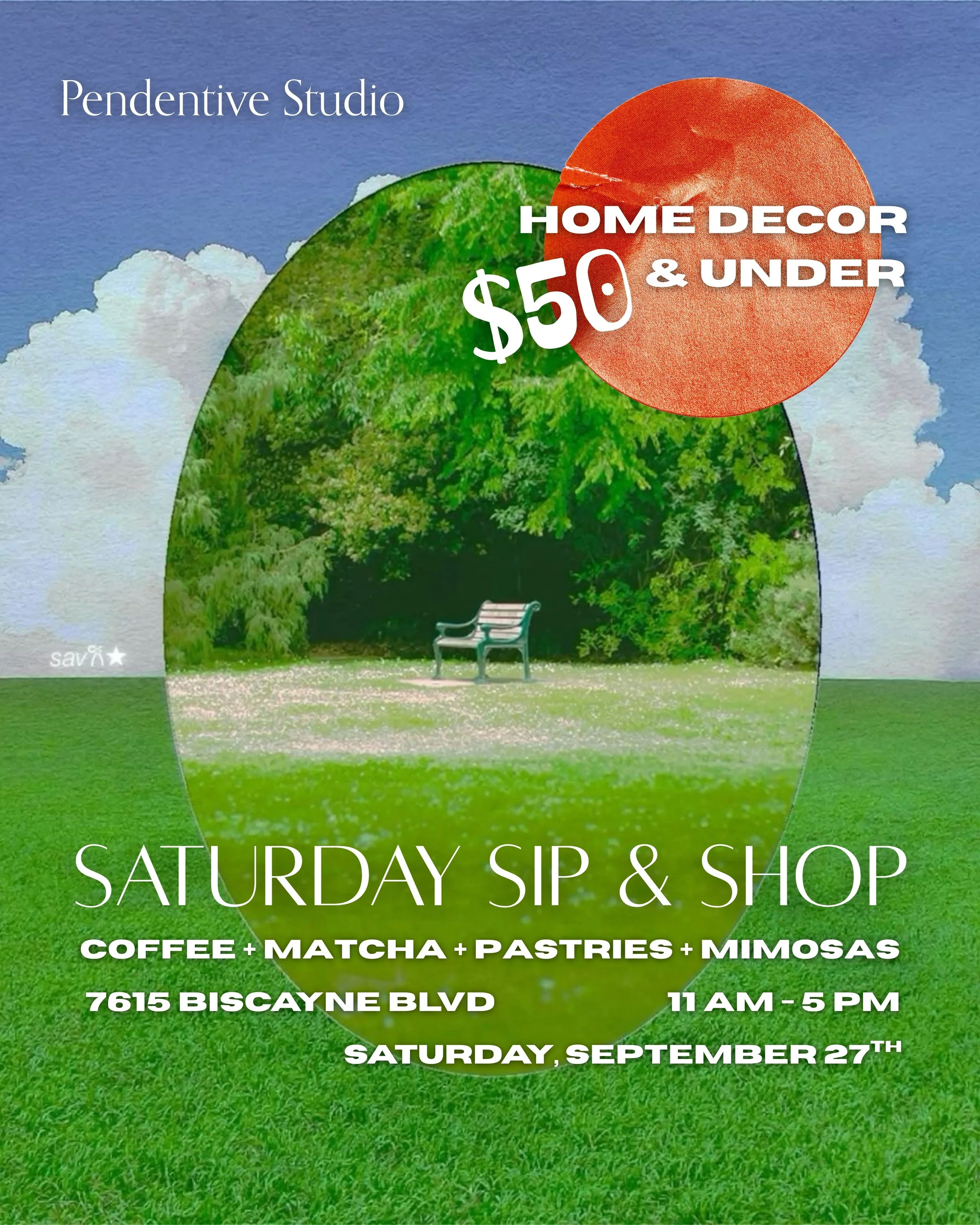 Saturday Sip & Shop at Pendentive Studio