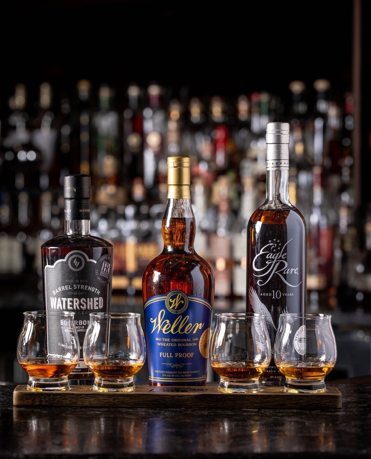 Take flight at Rosewood Grill! 🥃⁠
⁠
Our signature flights start at $30 - you can't beat our prices on bourbon.