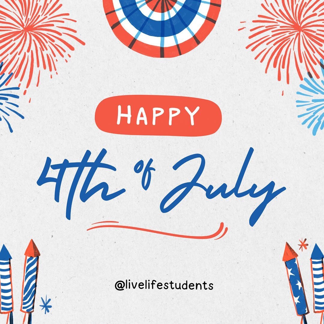 Happy 4th of July from your Student Life fam!🎆🎇
Forever thankful that we live in a country with the freedom to speak Jesus&rsquo; name always ❤️