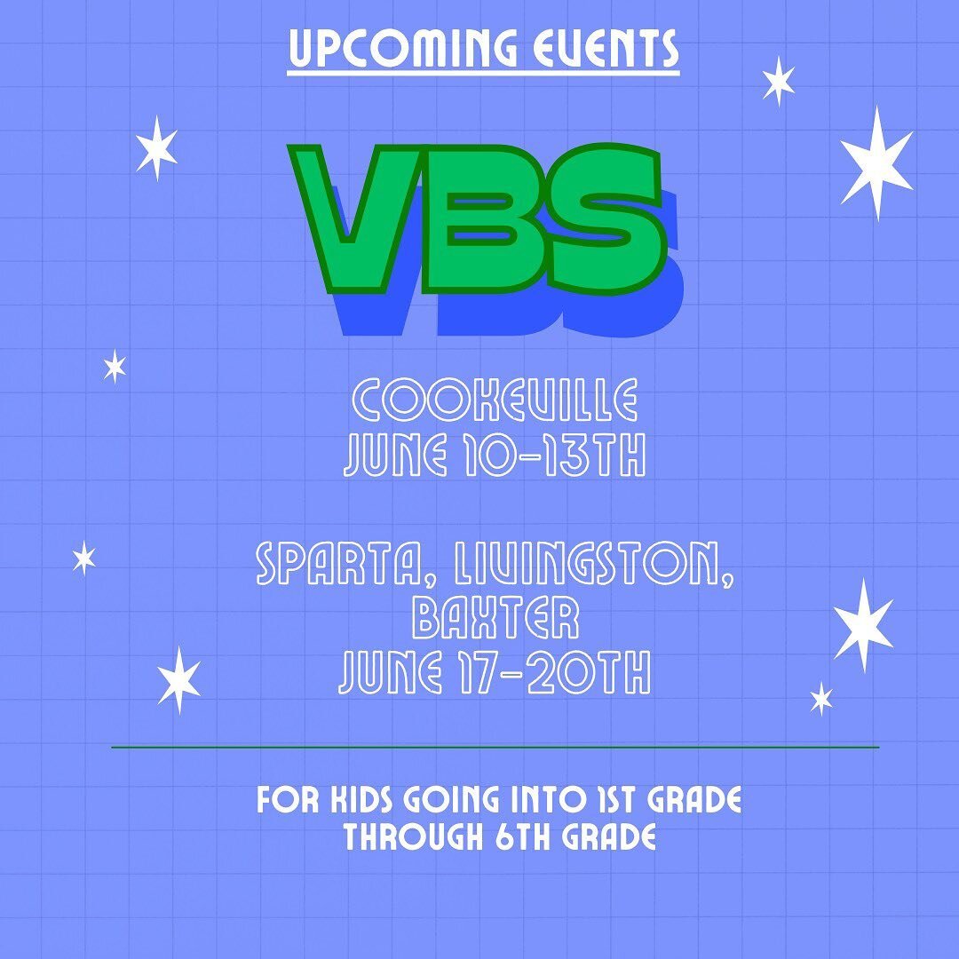 Happy New Year! 

Here are some upcoming dates to plan for‼️ Registrations for VBS and Kids Camp are NOT live yet, but be on the lookout for updates about that! We can&rsquo;t wait to see what this year has for Faith Factory!
