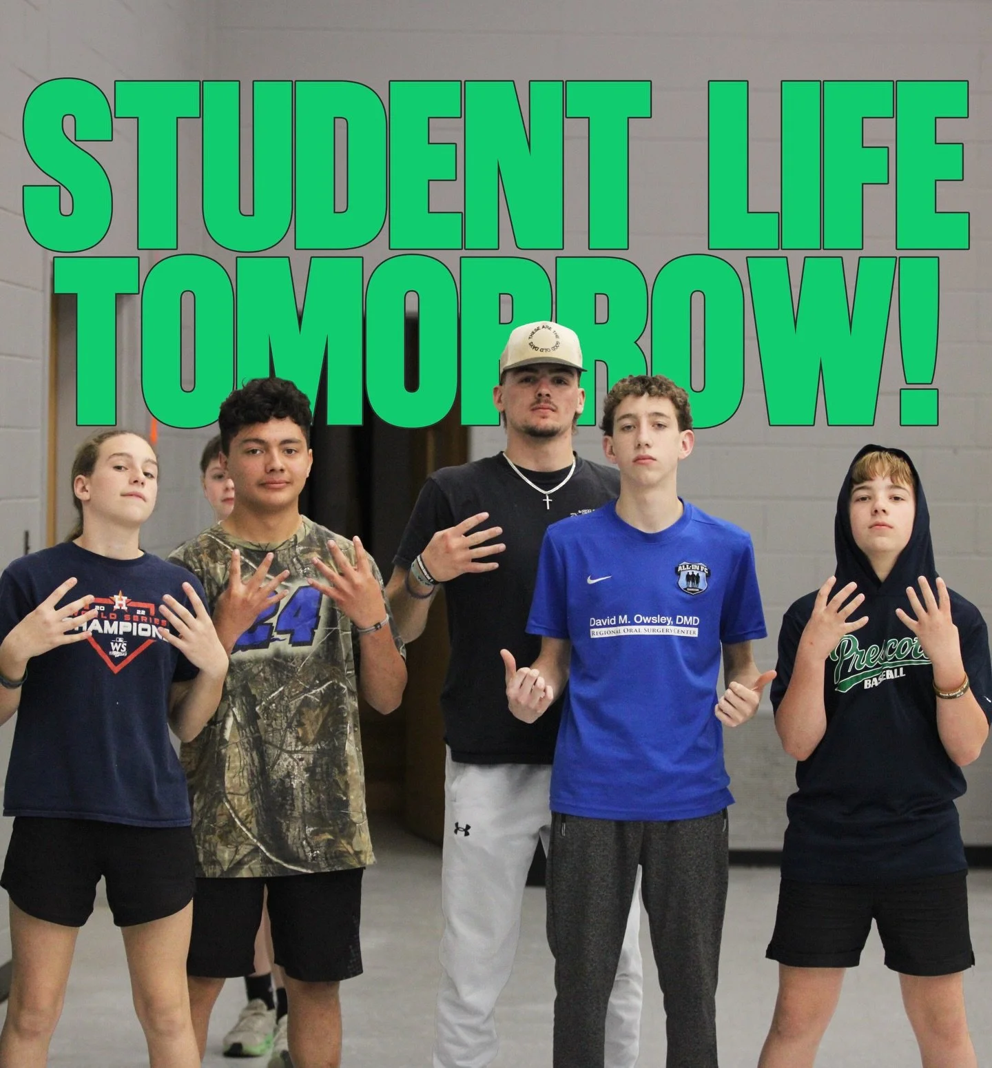 Student Life is tomorrow and we&rsquo;d love to see you there! 🙌
Come hang out, grow in your faith, and worship King Jesus with us 👑

Student Life Times

CKVL &mdash; Afterschool 3:00 // Service 6:30
Baxter &mdash; Afterschool 5:30 // Service 6:30
