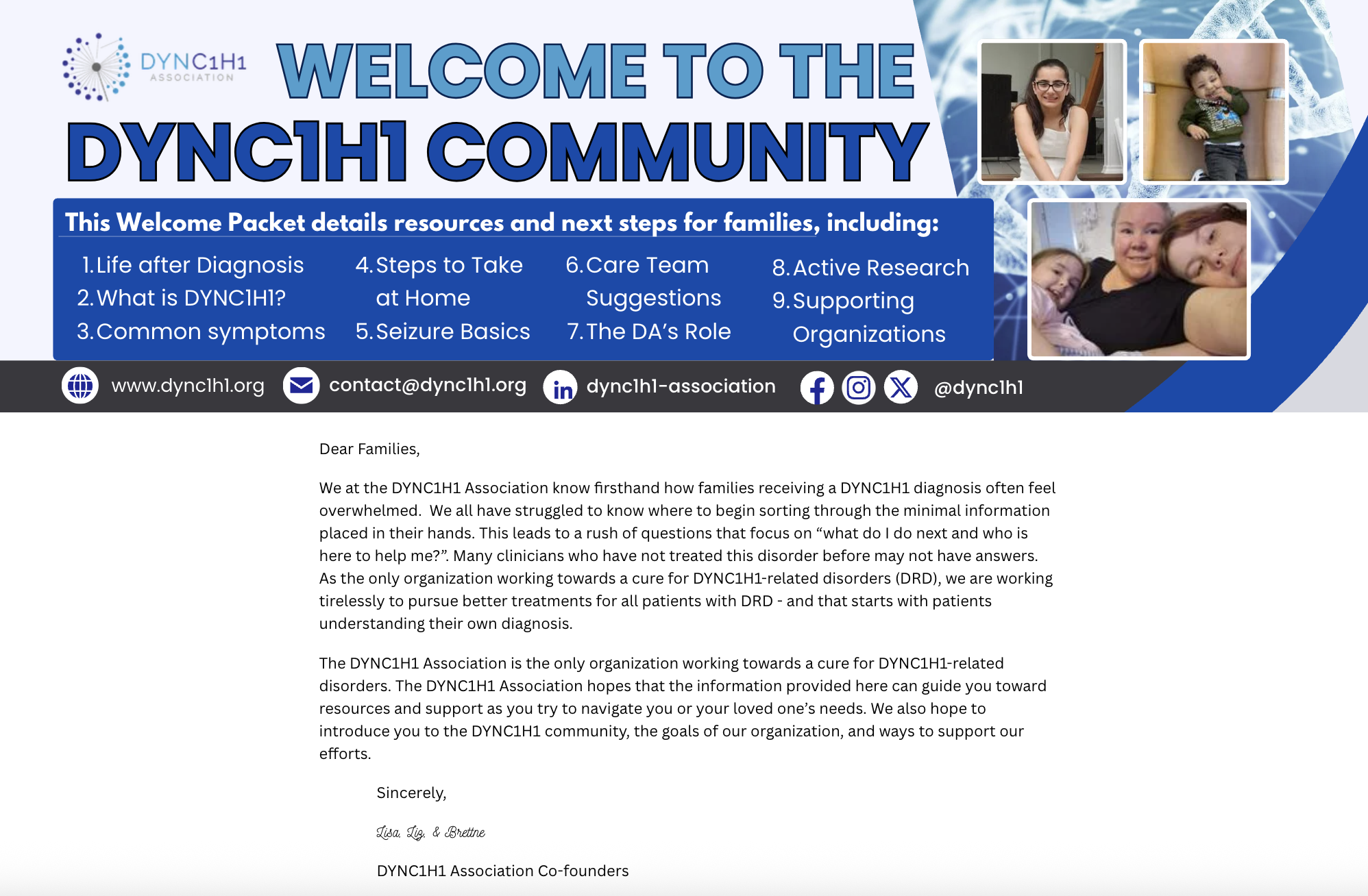 DYNC1H1 - Related Disorders: Welcome Packet