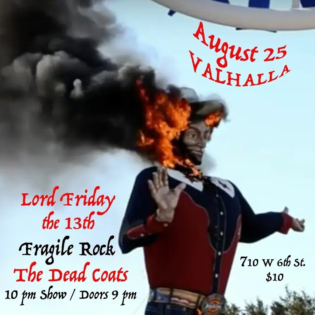 Get ready! The puppet pain returns on August 25th at @valhallatavern with a stacked lineup featuring @thedeadcoats and @lordfridayland. 
Show starts at 10 pm! COME GET SOME!

#FragileRock #Emo #ATX