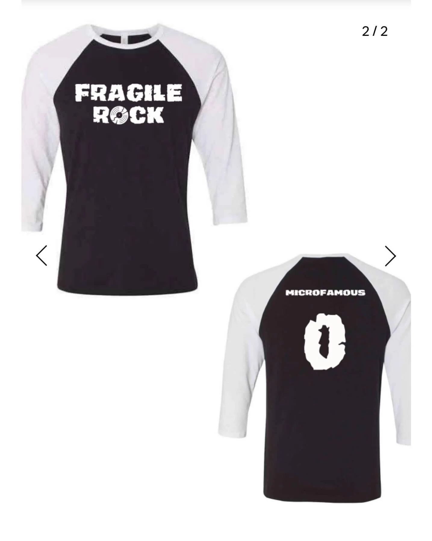 New Fragile Rock sad swag! 2-sided Microfamous Baseball T just arrived! 😢😢😢