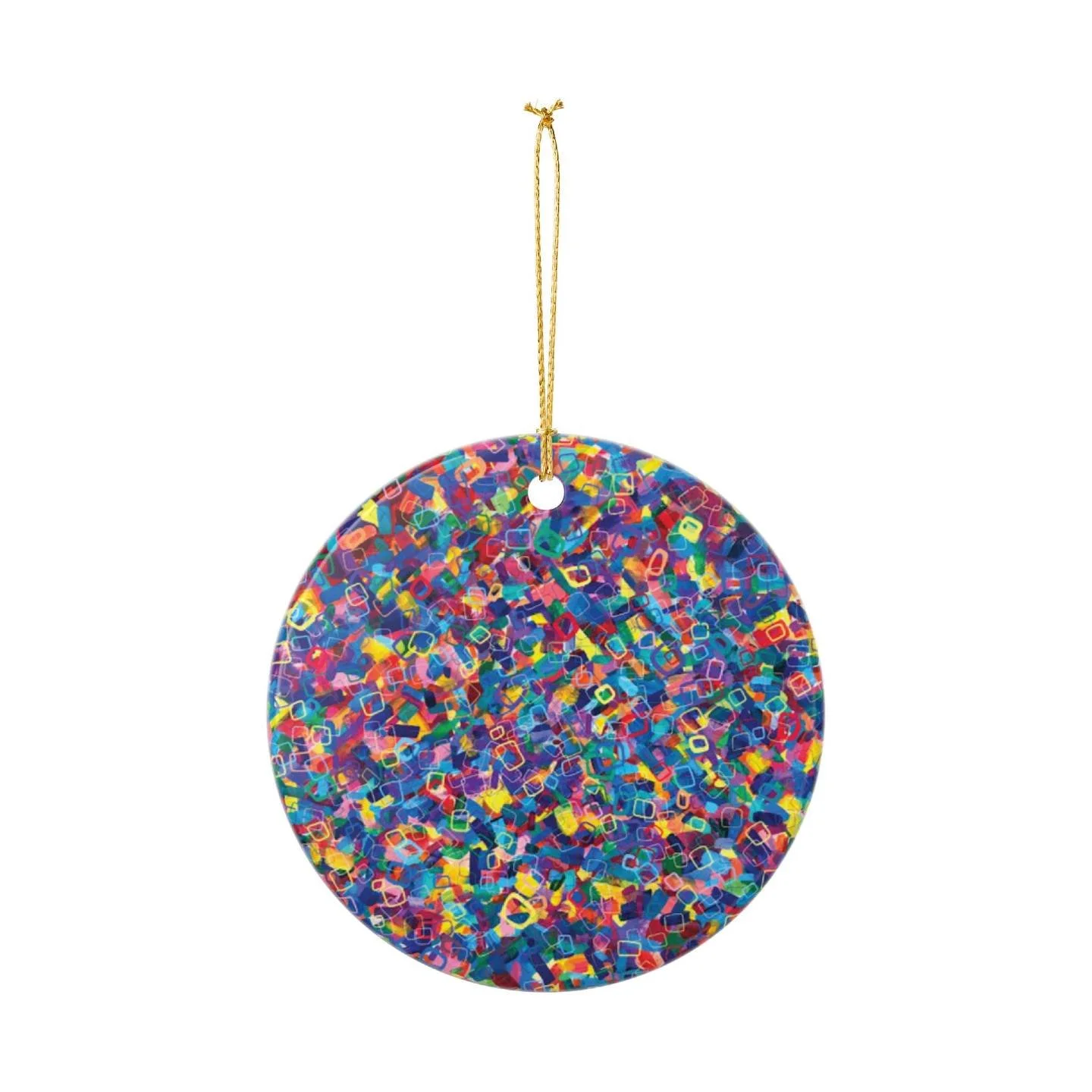 I call this piece: 'My brain during the holiday season.' Chaotic, colorful, and surprisingly cheerful.
Purchase this ornament and check out all the other ones on my website!
Link in bio - or visit morganburgard.com and click the Holiday Shop. 

About