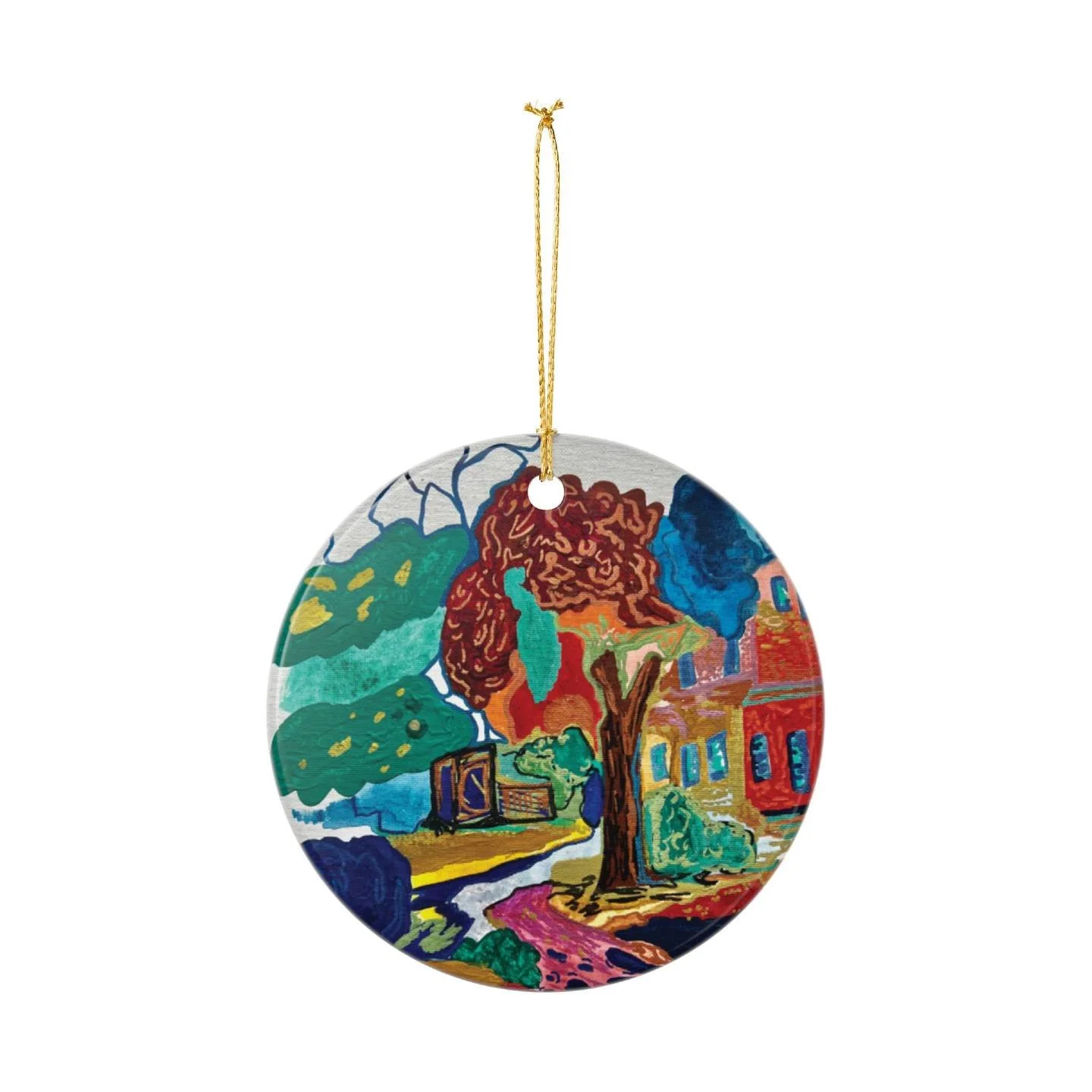 An artistic masterpiece that fits on your tree. Finally, something culturally significant to distract from the tinsel. 🤩
Shop now&mdash;link in bio! Or visit the holiday shop at morganburgard.com. 

#ornaments #originalart #cityart #annarbormichigan