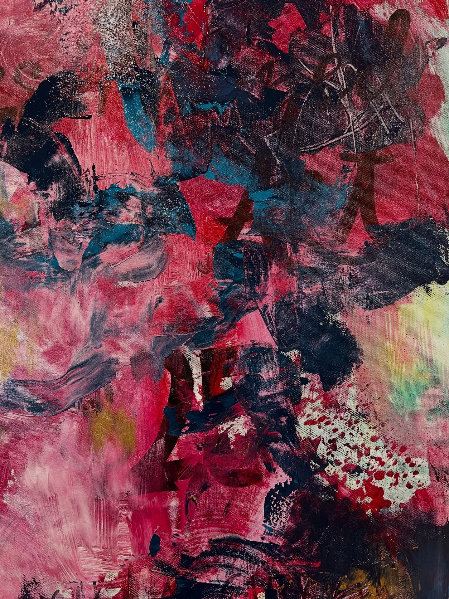 Impromptu &ldquo;freak out&rdquo; on a canvas ➡️➡️➡️
My system really needed to let that out 💃
Don&rsquo;t forget to take your art prescription 😏
&hearts;️💙💜💛💖

#arttherapy #colorfulart #expressiveart #michiganartist