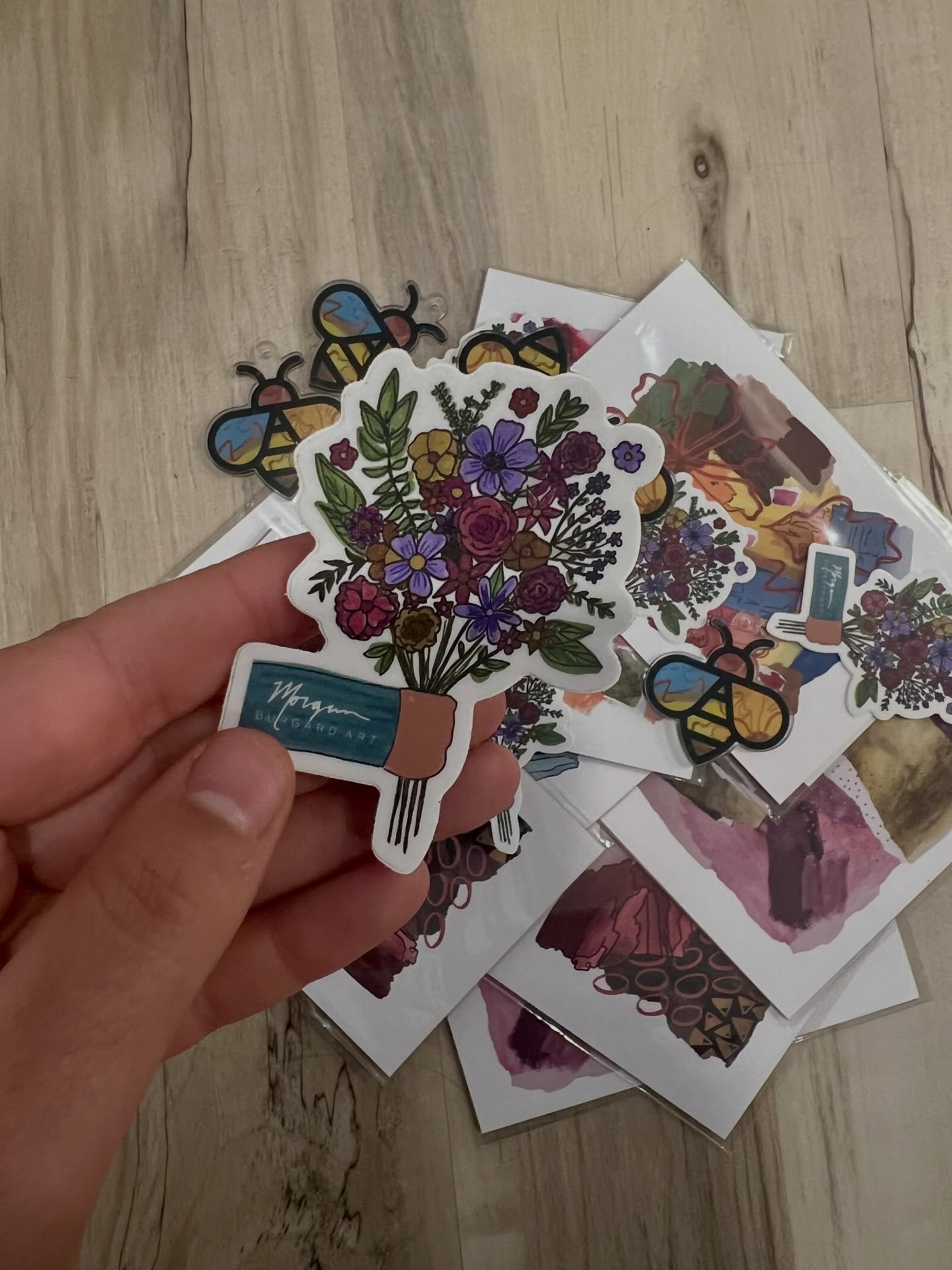 📣📣📣 Clearing out inventory at the perfect time!
Stickers, small prints, and keychains make perfect Valentine&rsquo;s Day gifties. 🤗💐🐝

I have so much more inventory that I&rsquo;m trying to clear out! I&rsquo;ll be at the @holybonesfestival thi