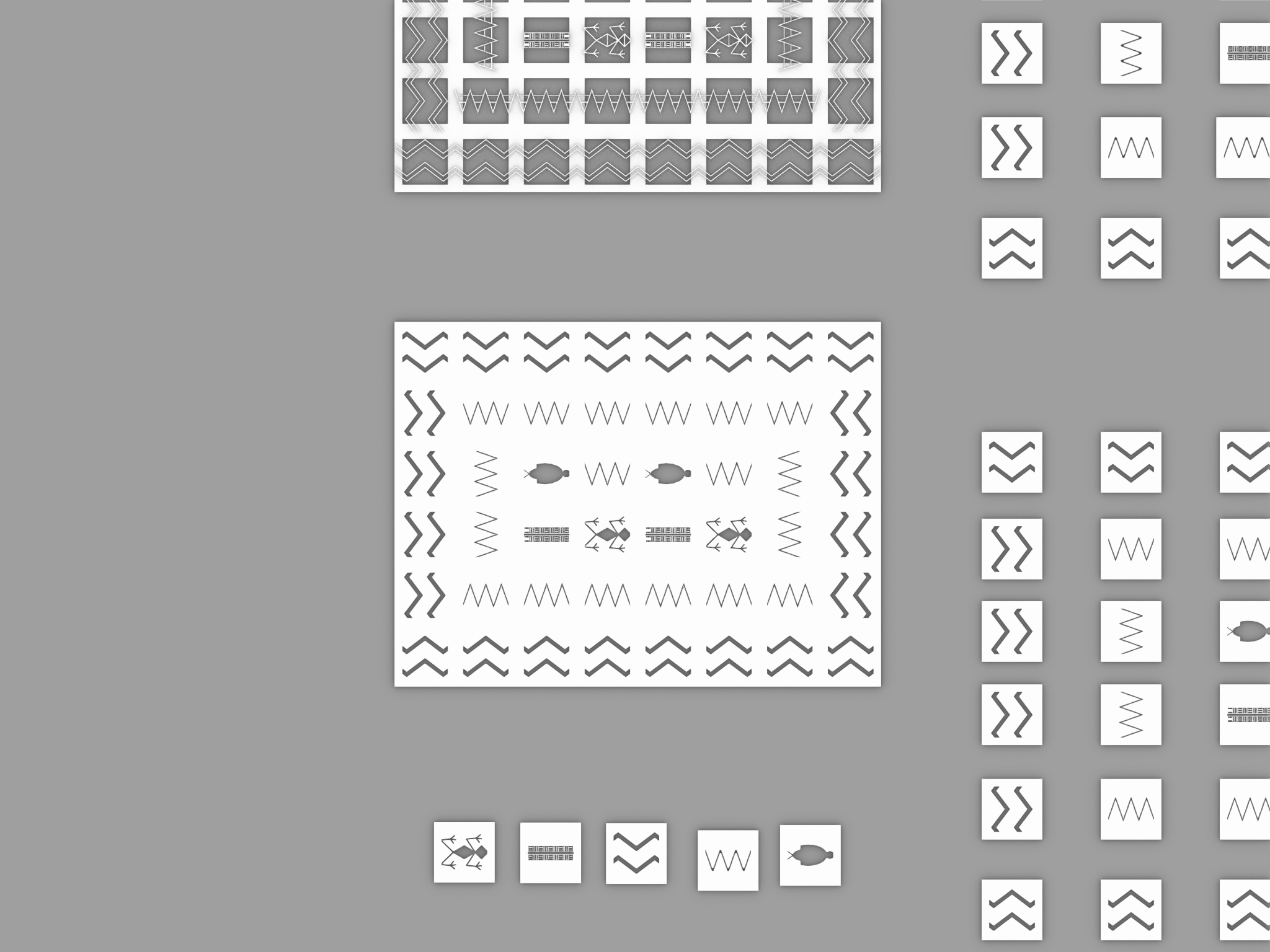 Process of translating the collage into a printable 3D model kit of parts.