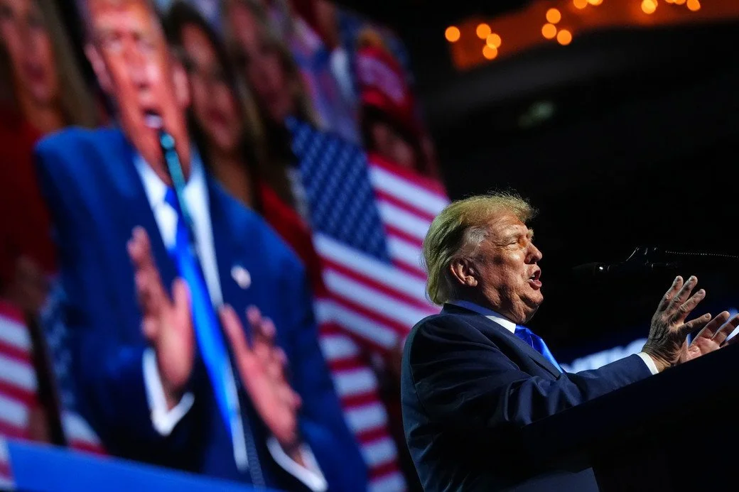 “A Transcript of Donald Trump’s Internal Monologue During His Keynote Address at ‘Trumpapalooza’”