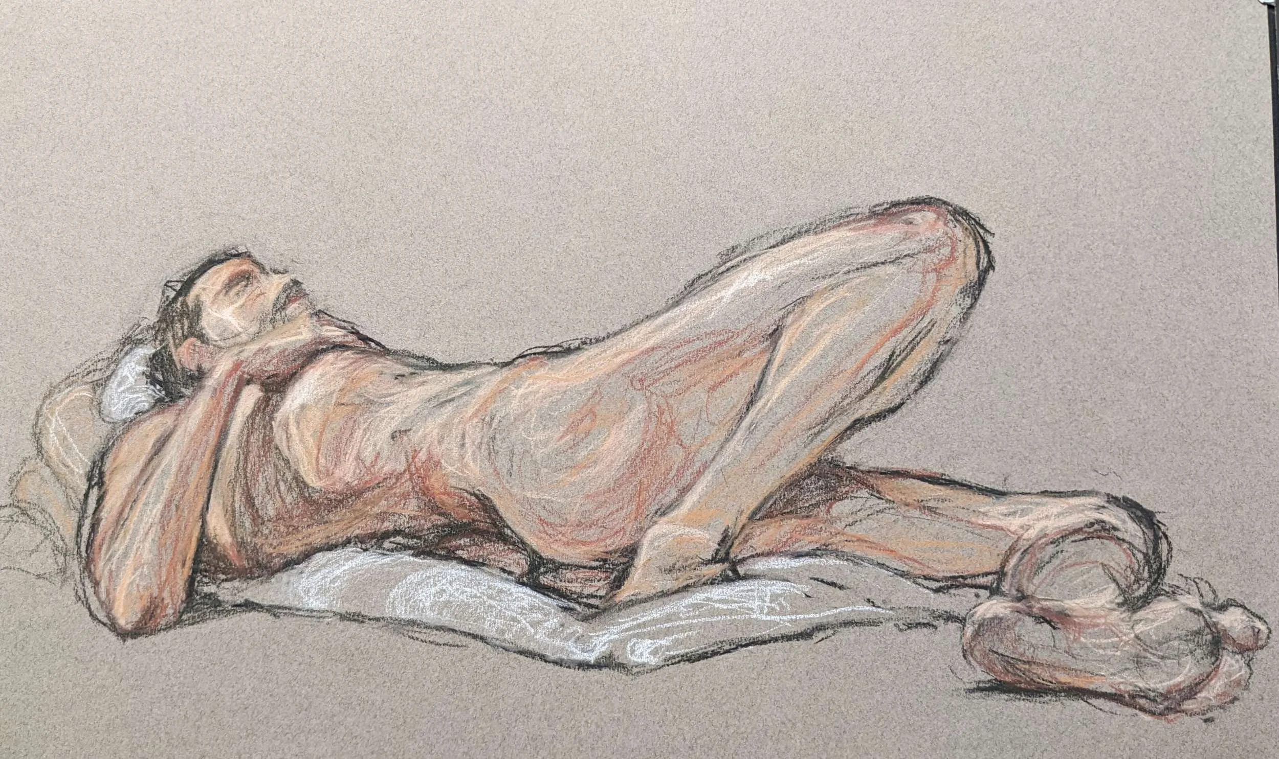 Reclining Figure  24" x 16"  Pastel