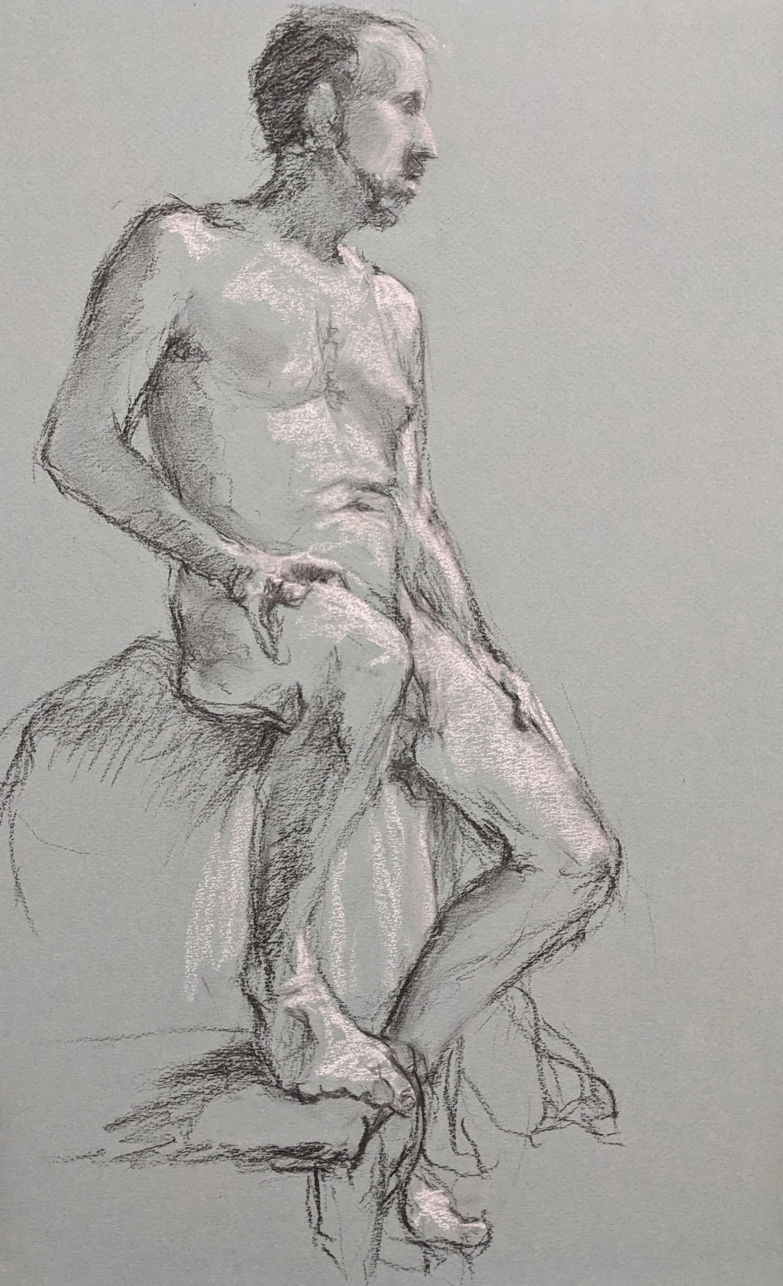 Redux  12x18  Charcoal & pastel