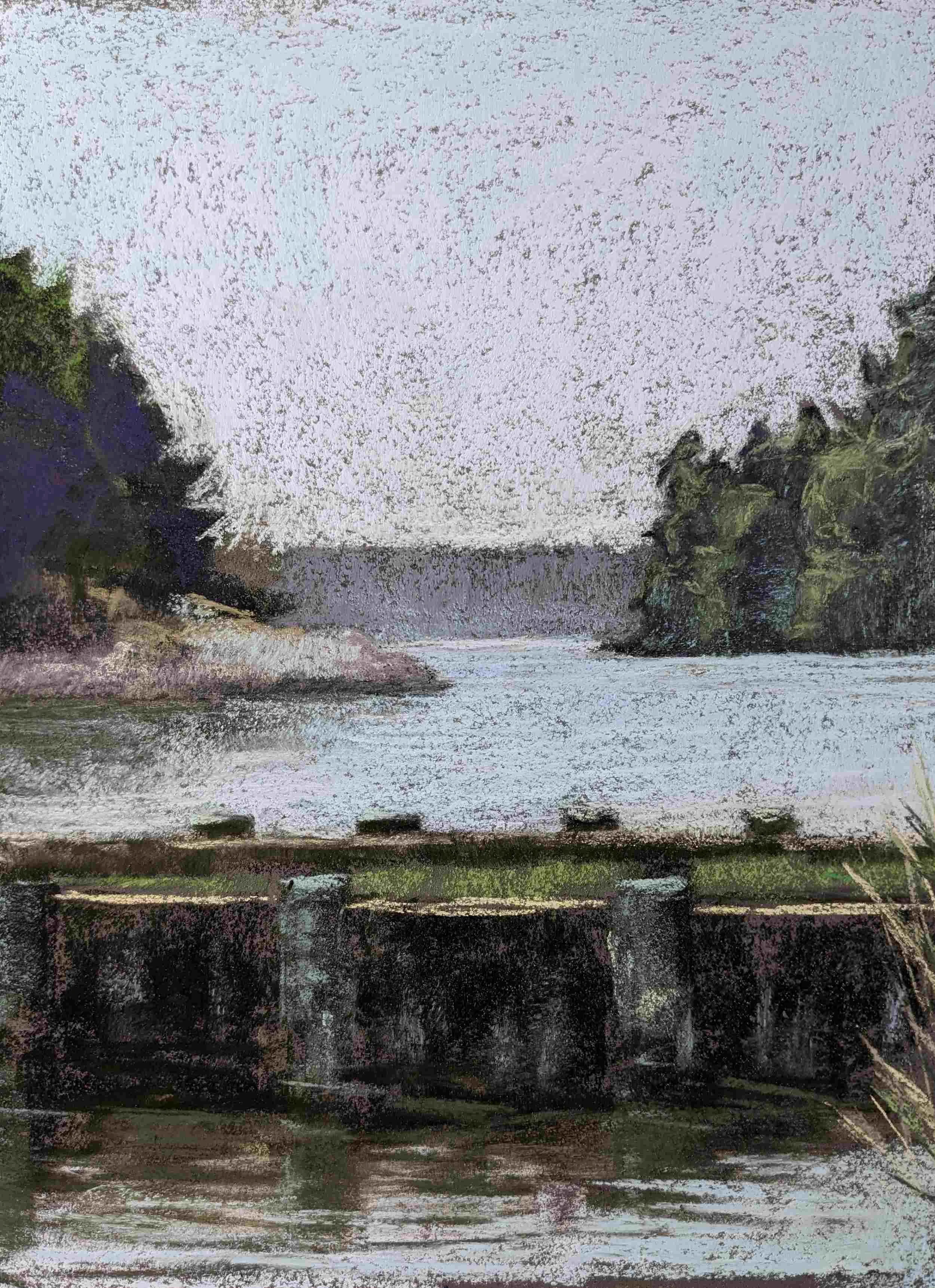 Island View  9" x 12"  Pastel