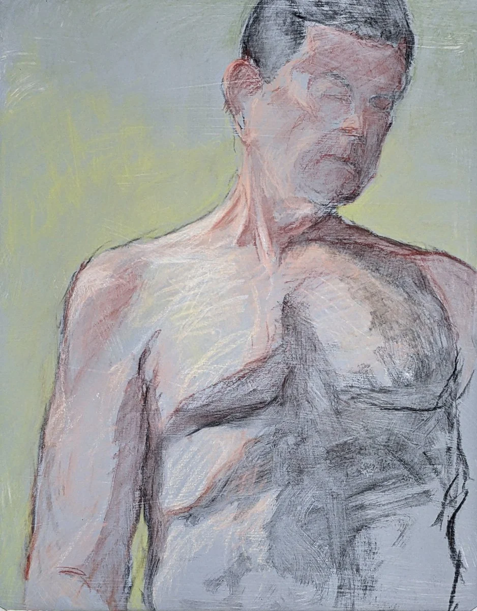 Dave  10" x 13"  Charcoal and pastel wash