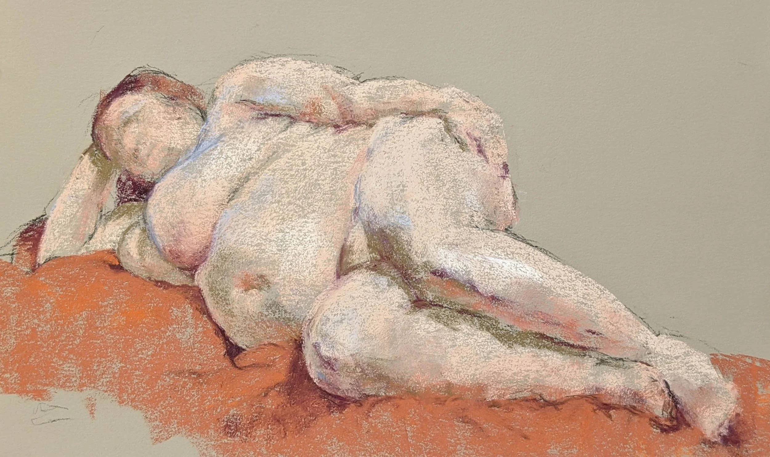 Reclining Figure  18" x 12"  Pastel