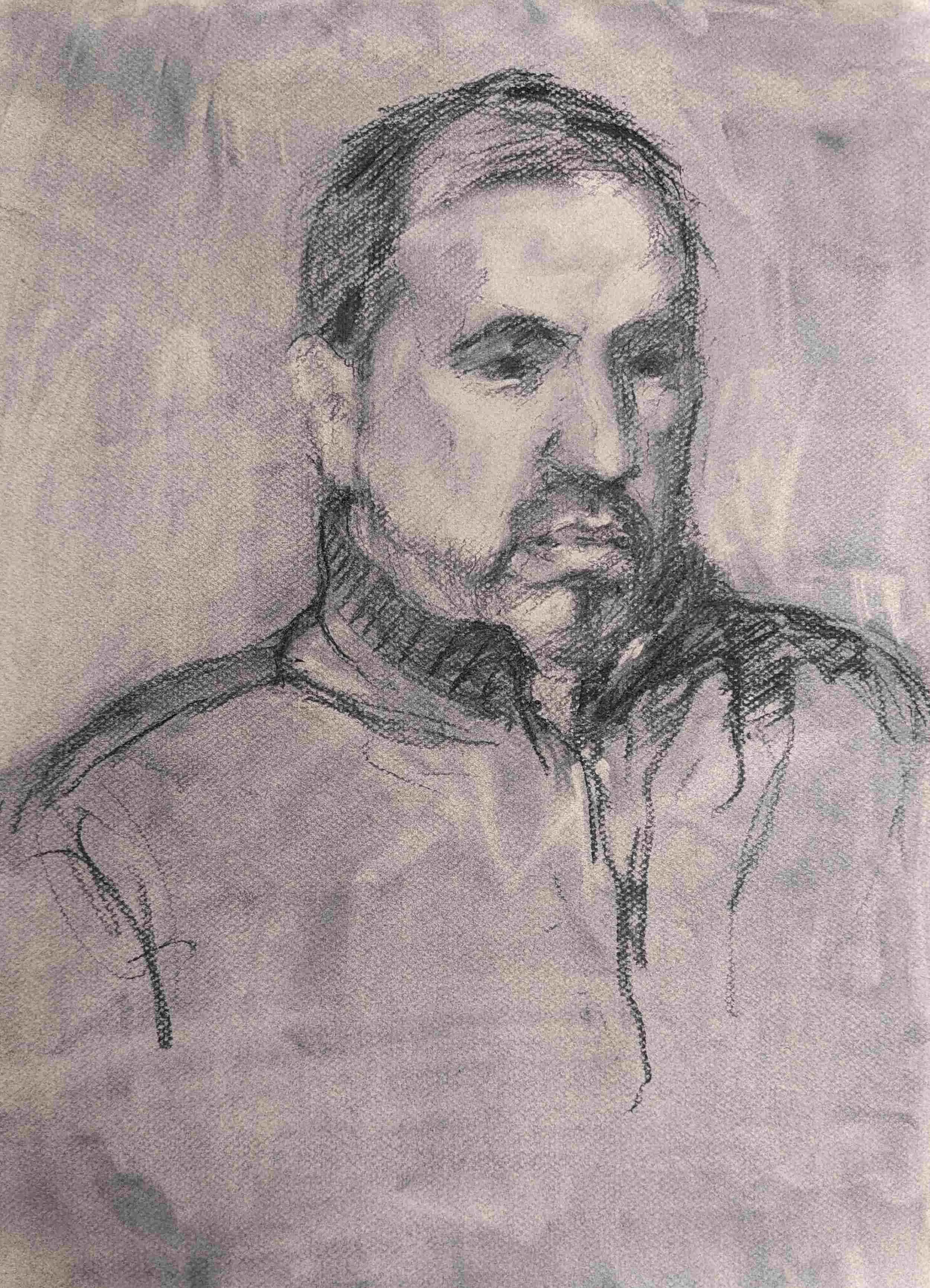 Omar  12" x 18"  Charcoal