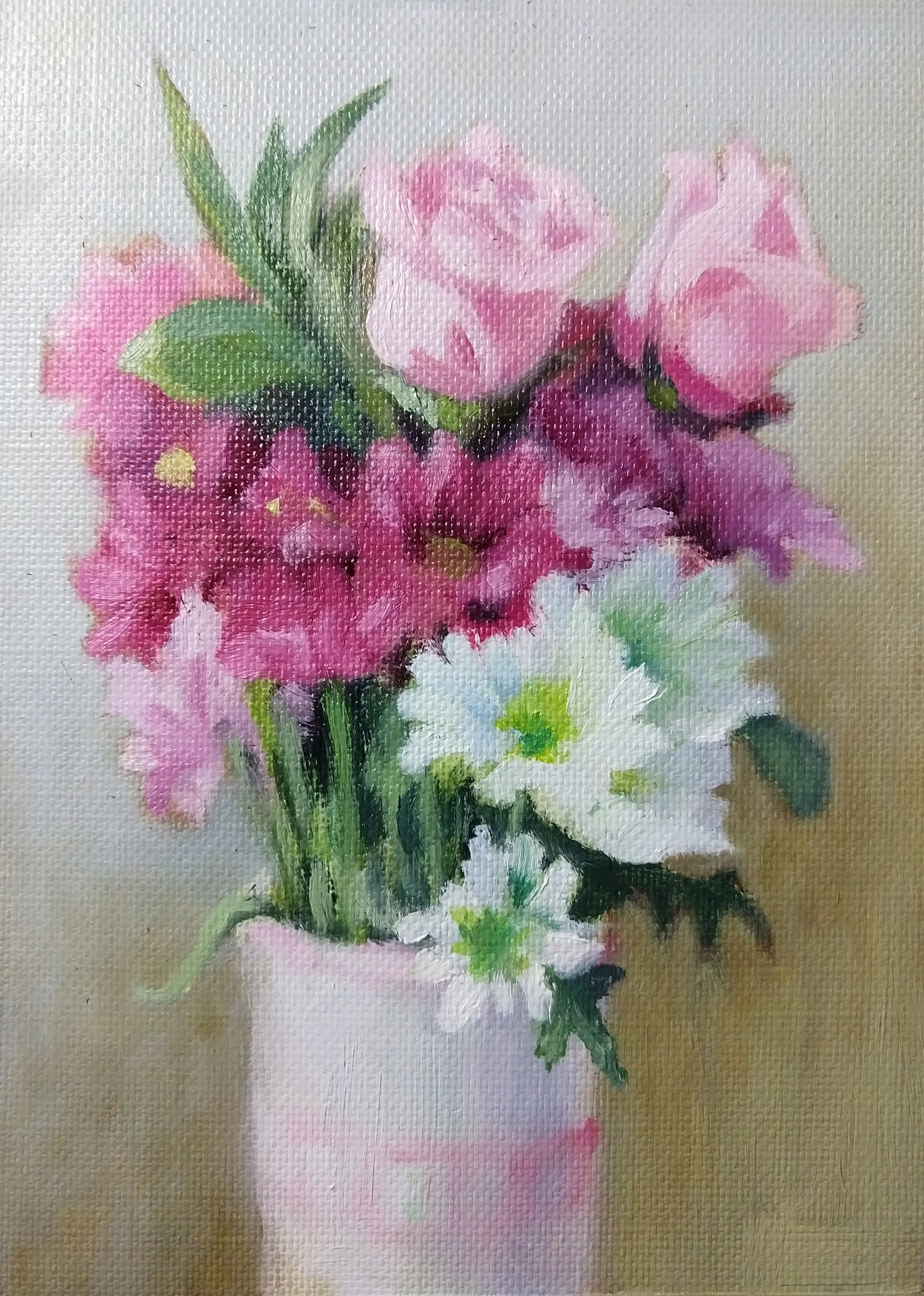 Steph's Posy  5" x 7"  Oil 