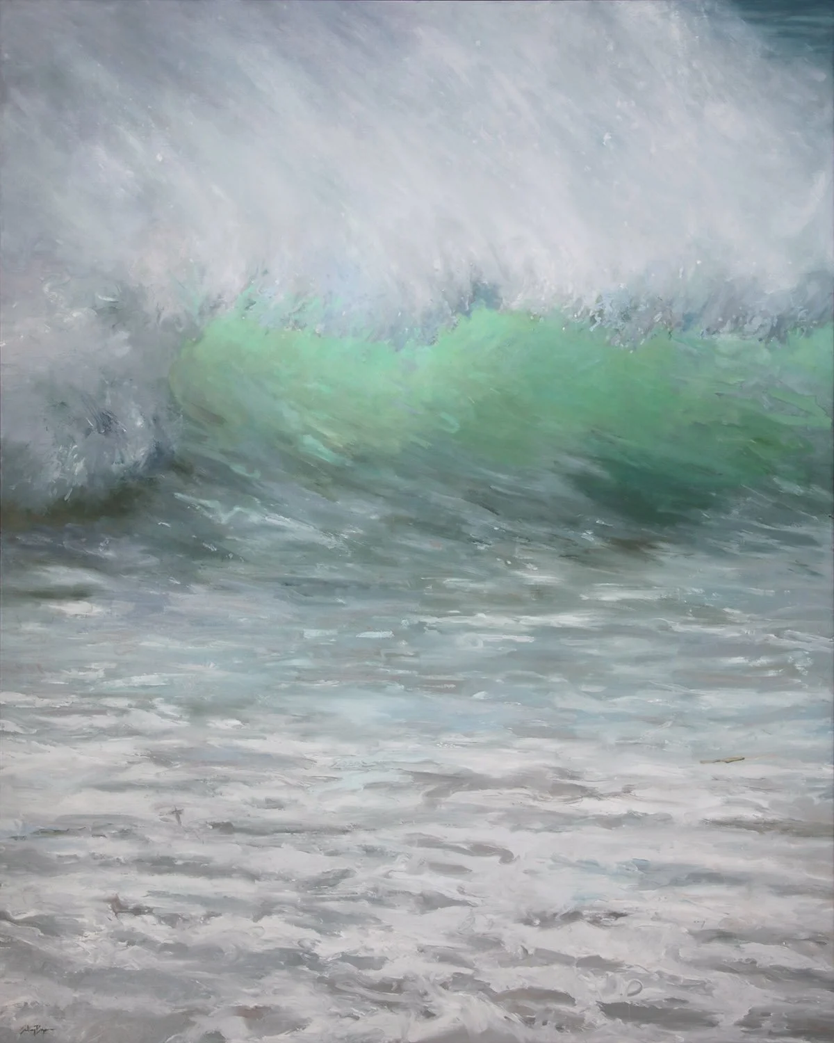 April Ocean 
Oil on linen 
60 x 48", 2016 & 2025 
(available)