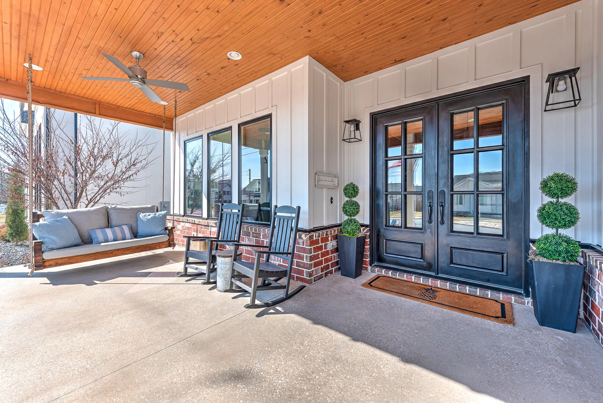 Relax on your covered front porch