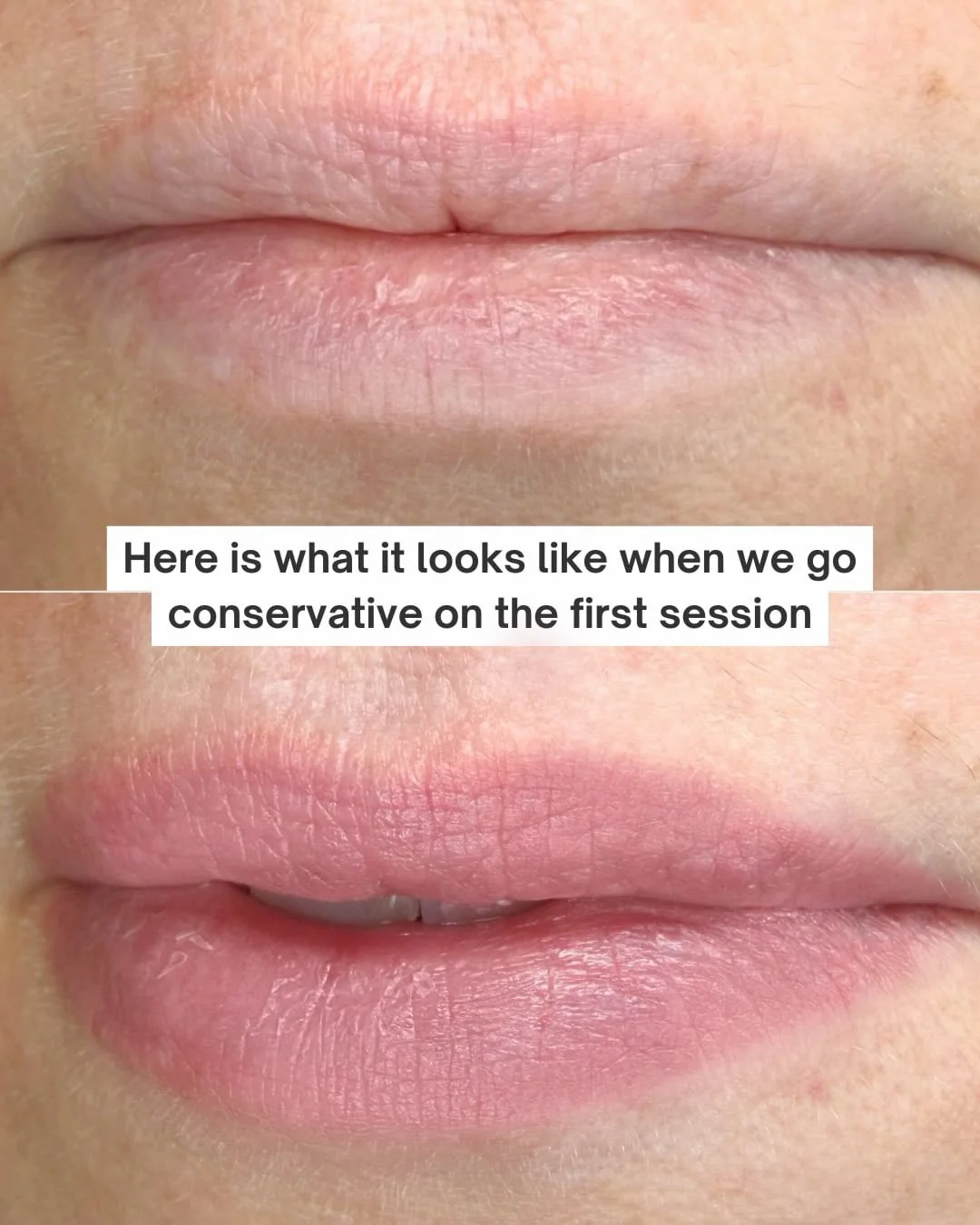 This is what it looks like when we go conservative at your first session. 🤍

And I do that on purpose.

It&rsquo;s completely normal to feel a little nervous about permanent makeup. Most of my clients do. That&rsquo;s exactly why I always start soft