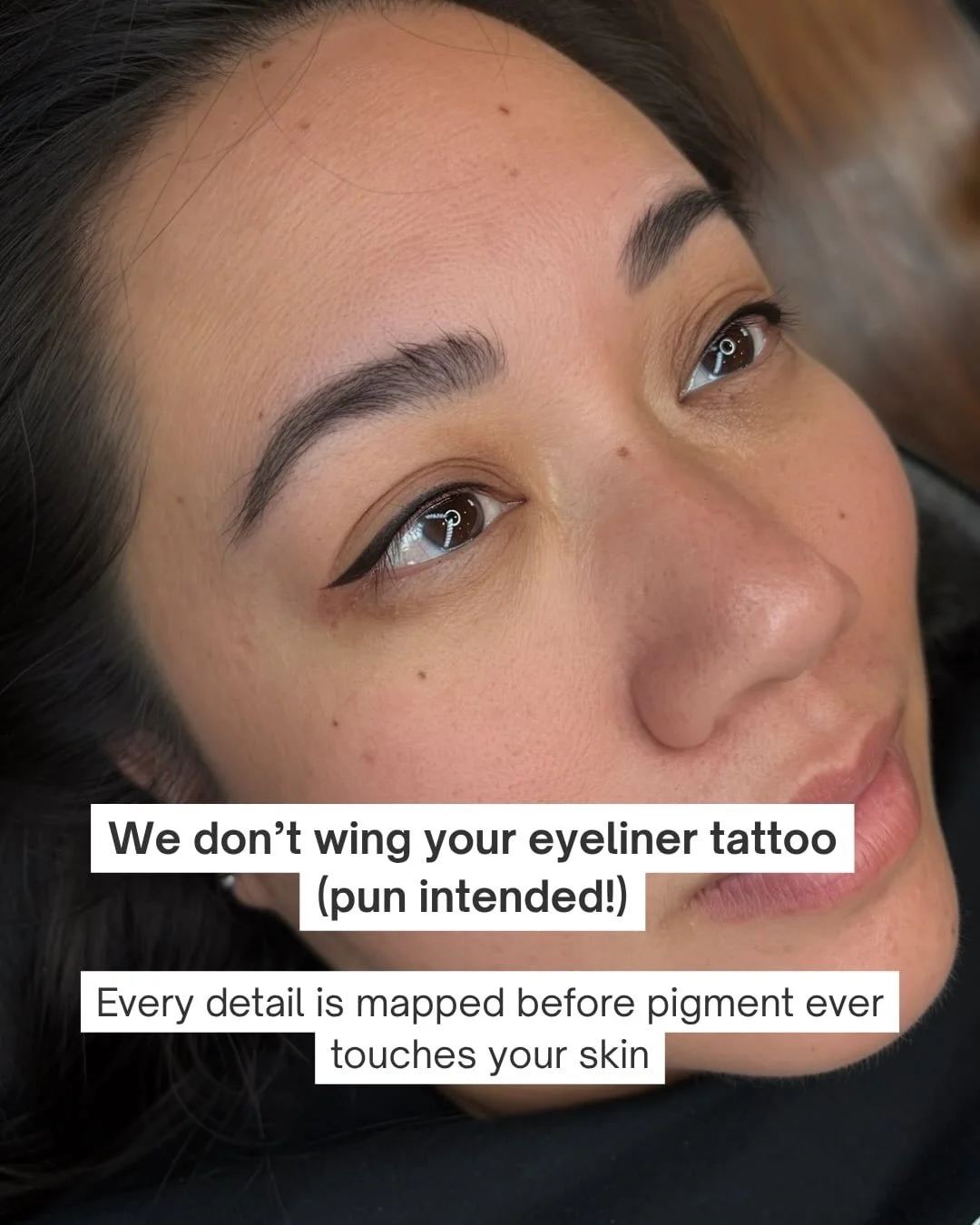 One of the biggest fears I hear about eyeliner tattooing is:

"What if I don't like the shape?"

And honestly? That's exactly why we don't just start tattooing.

Every eyeliner tattoo begins with a detailed pre-draw so you can see exactly w