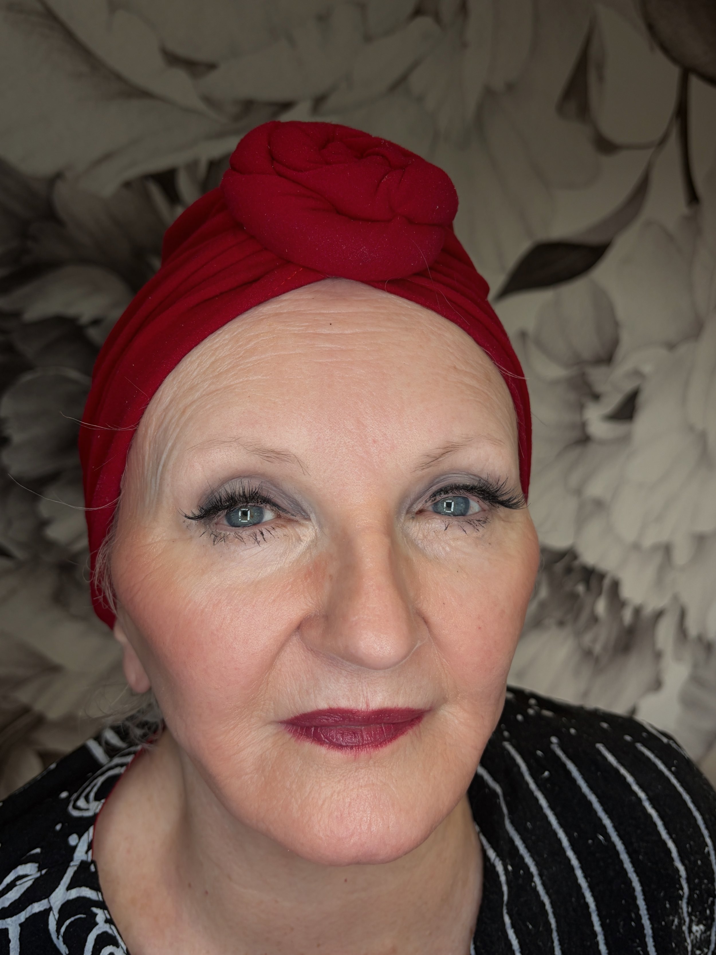 Sparse brows before Powder Brows treatment on a mature client at Bloom Beauty Studio.