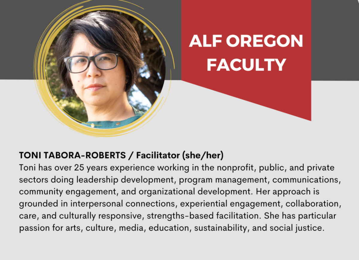 Toni Tabora Roberts Joins ALF Oregon Faculty