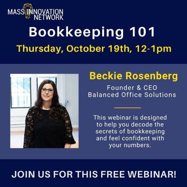 Happening TOMORROW!

Join us for this FREE webinar with bookkeeping expert, Rebekah Rosenberg!

Register Today - https://bit.ly/45ALTX2

This webinar is designed to help decode the secrets of bookkeeping and feel confident with your numbers. Beckie, 