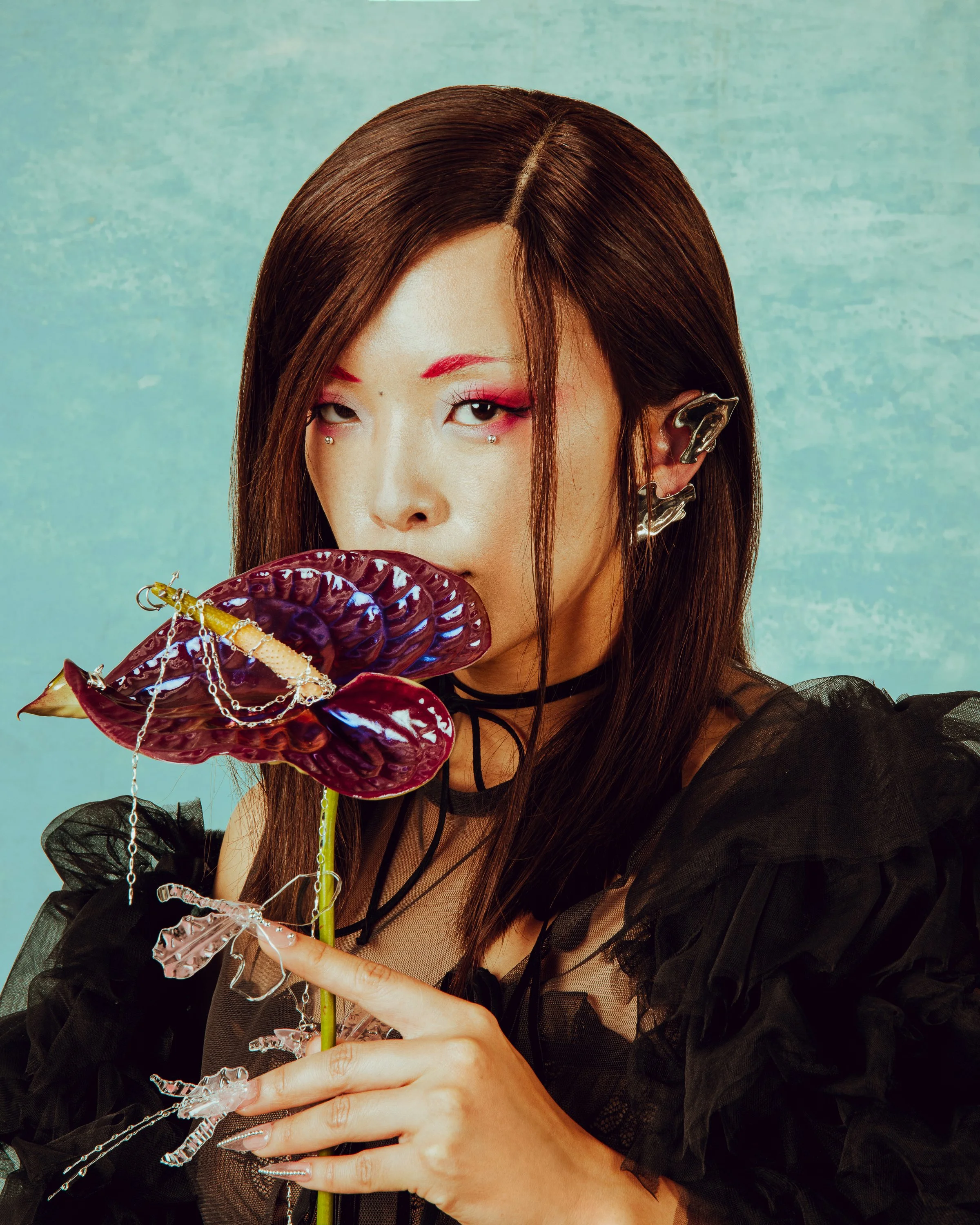 Editorial shoot flowers. Fault Magazine