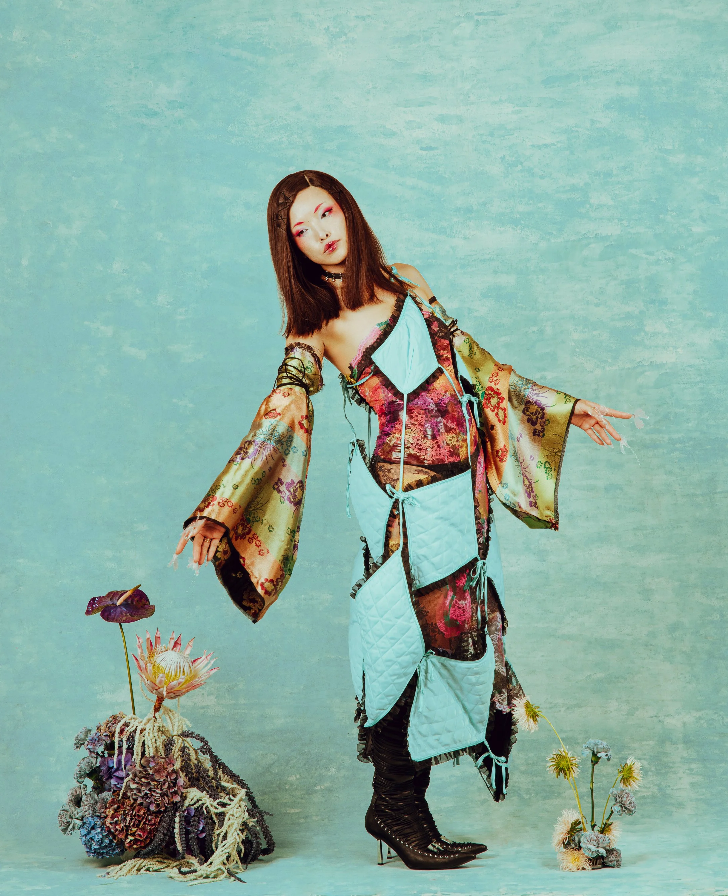 Editorial shoot flowers. Fault Magazine