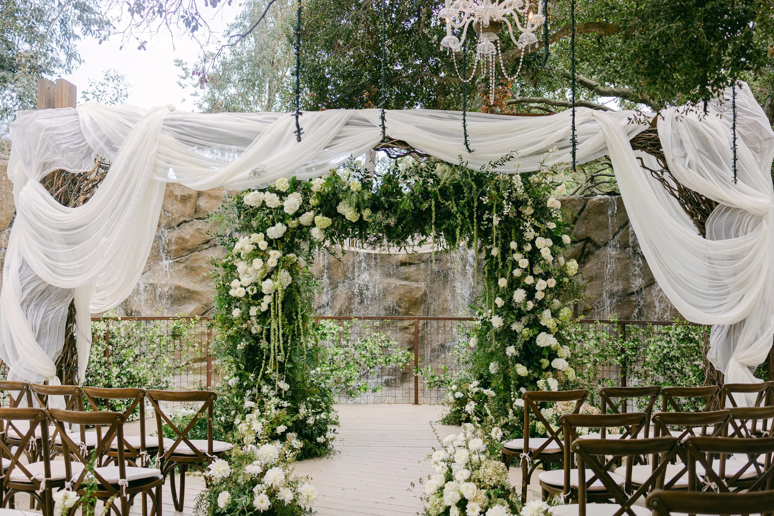 Calamigos Lush Chuppah with White Florals Wedding