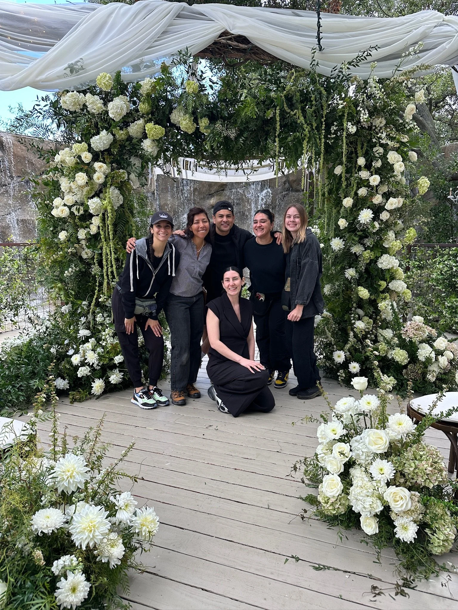 Furiosa Flowers team picture at Calamigos Malibu