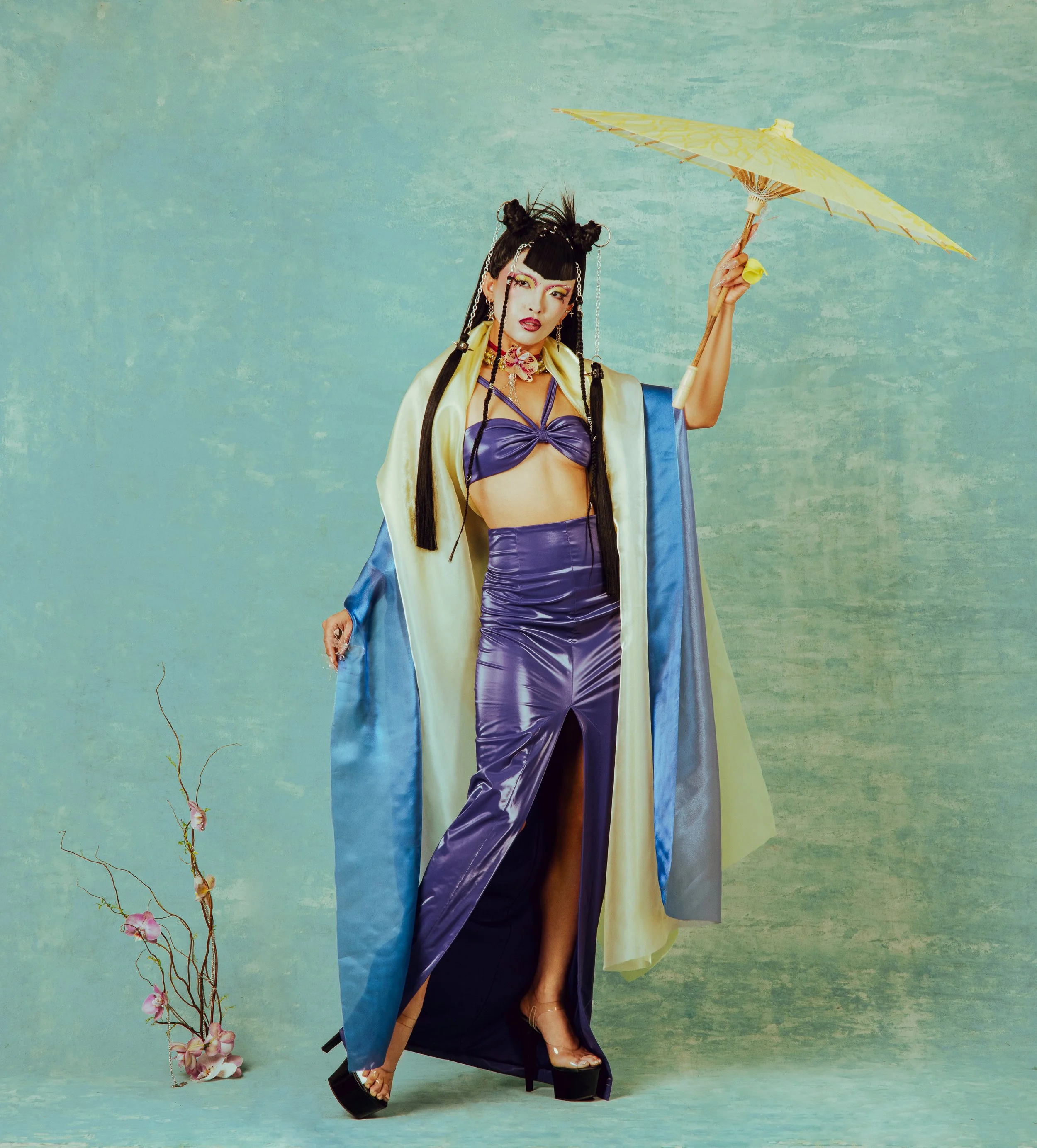 Editorial shoot flowers. Fault Magazine