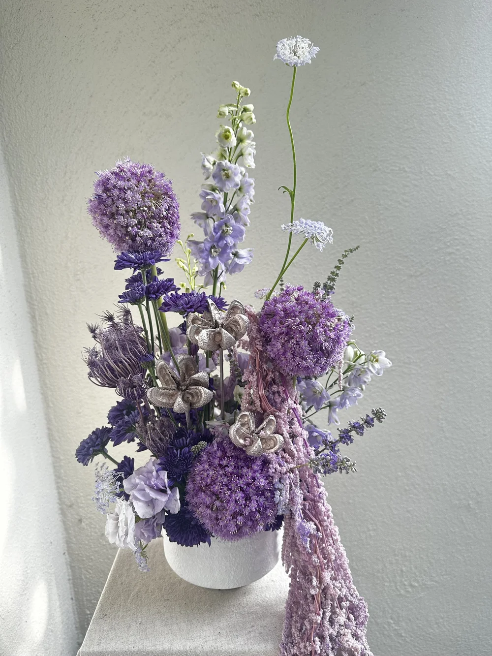 Furiosa Flowers Purple Swag Vase Arrangement — Furiosa Flowers