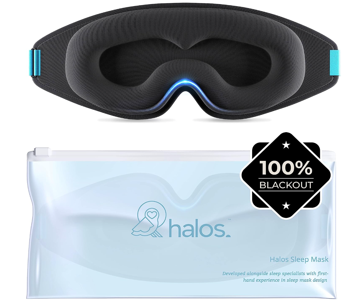 Halo 3D Sleep Mask - No Eye Pressure 