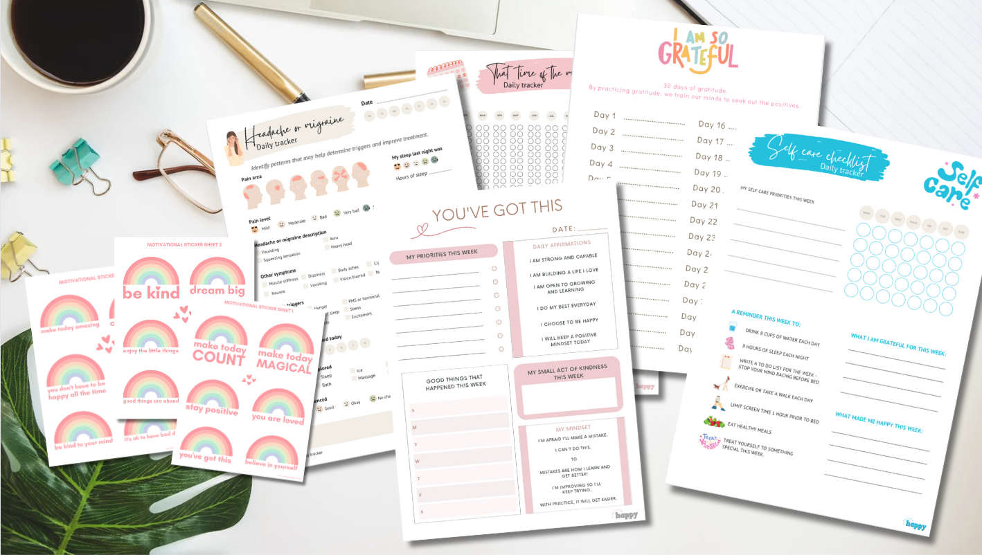 Self-help digital downloads, stickers and more!