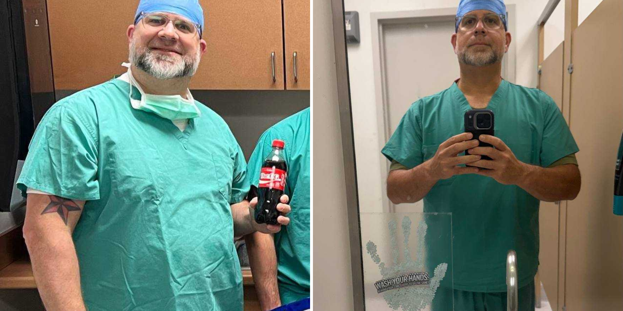 A male nurse who lost 30kg