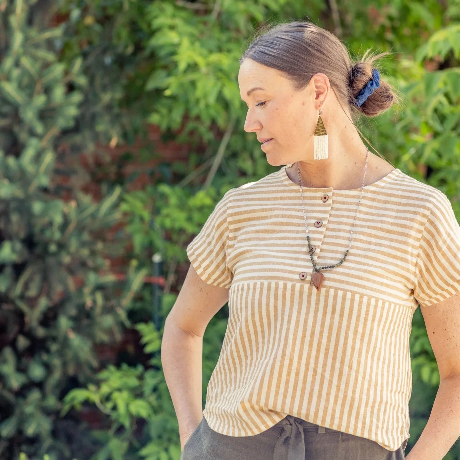 Foxlilie-womens-harper-blouse-caramel-stripe-lifestyle-frontside.jpg