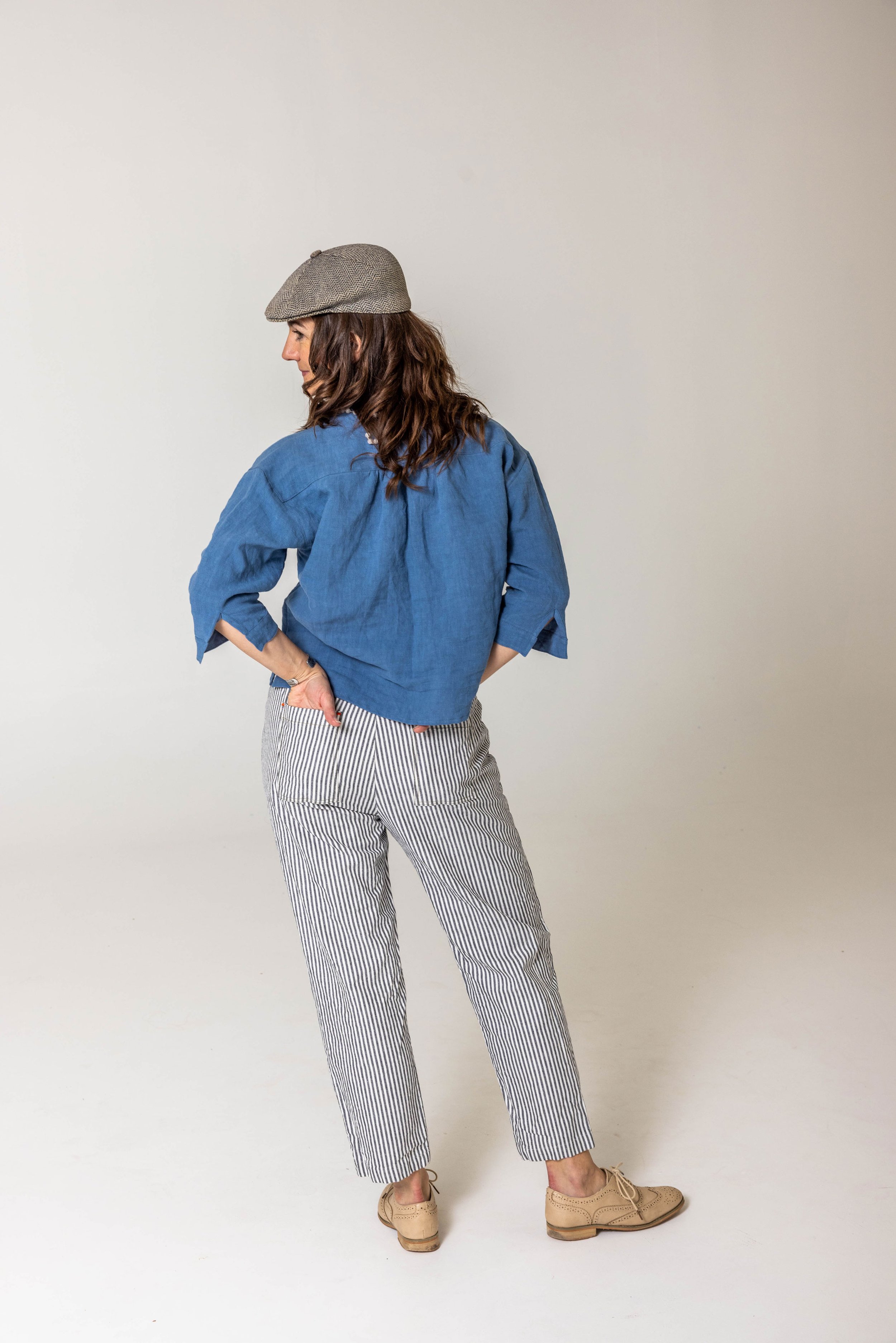 Foxlilie-womens-ava-trouser-charcoal-stripe-back.jpg