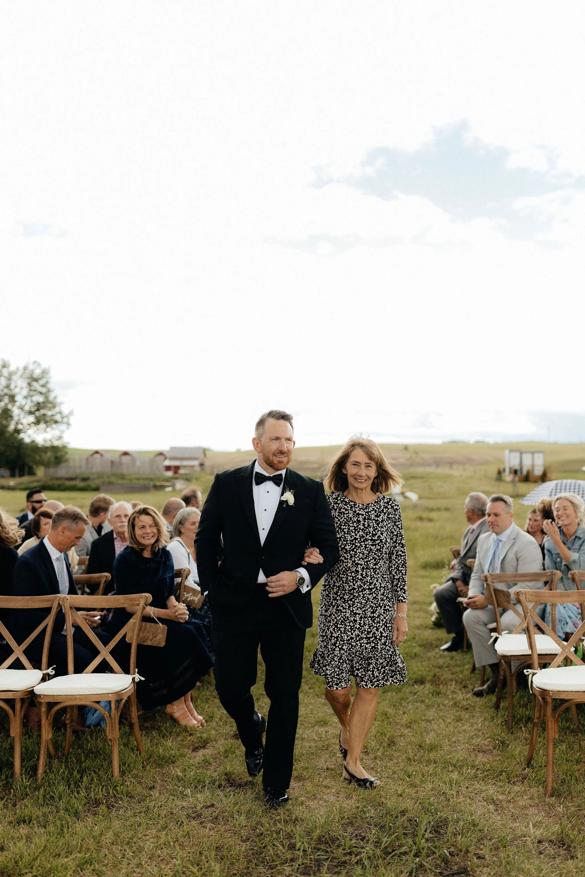 Outdoor wedding ceremony, Calgary Alberta.
