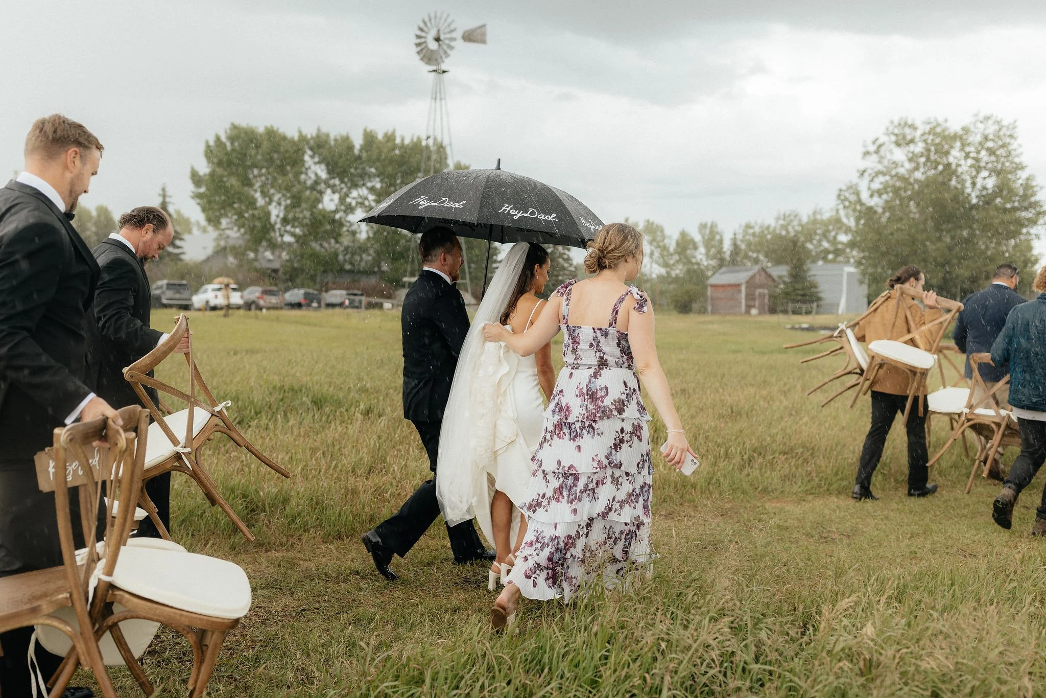 Outdoor wedding ceremony, Calgary, Alberta.
