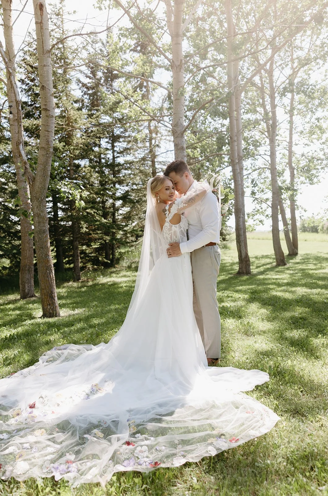 Forest wedding ceremony Calgary.