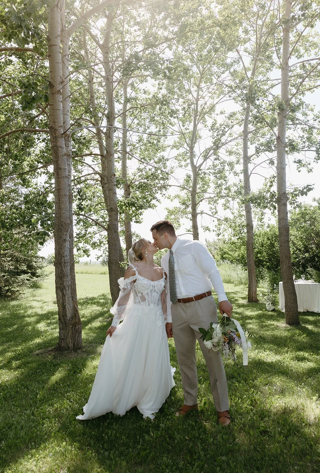 Forest wedding ceremony Calgary.