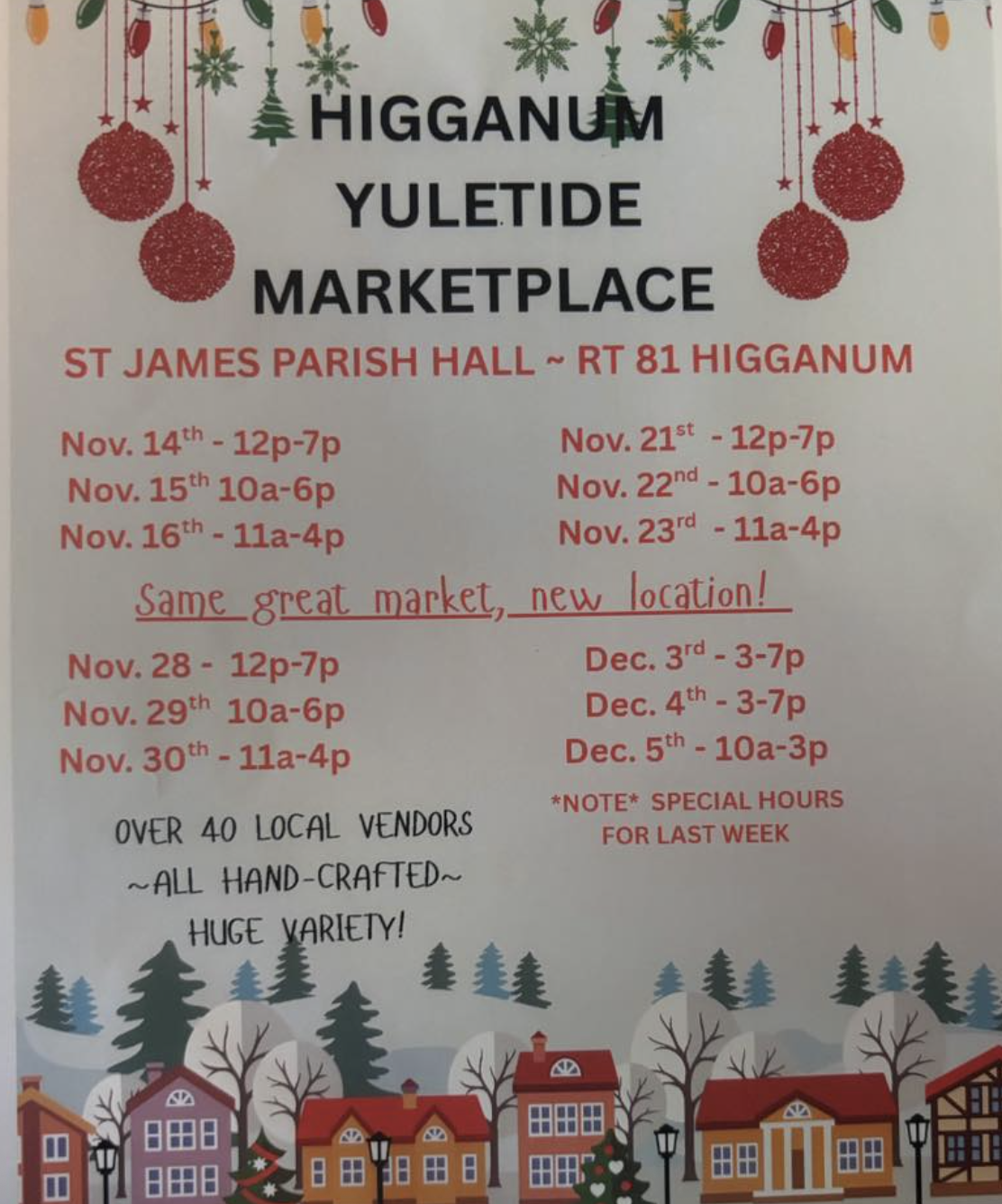 Higganum Yuletide Marketplace